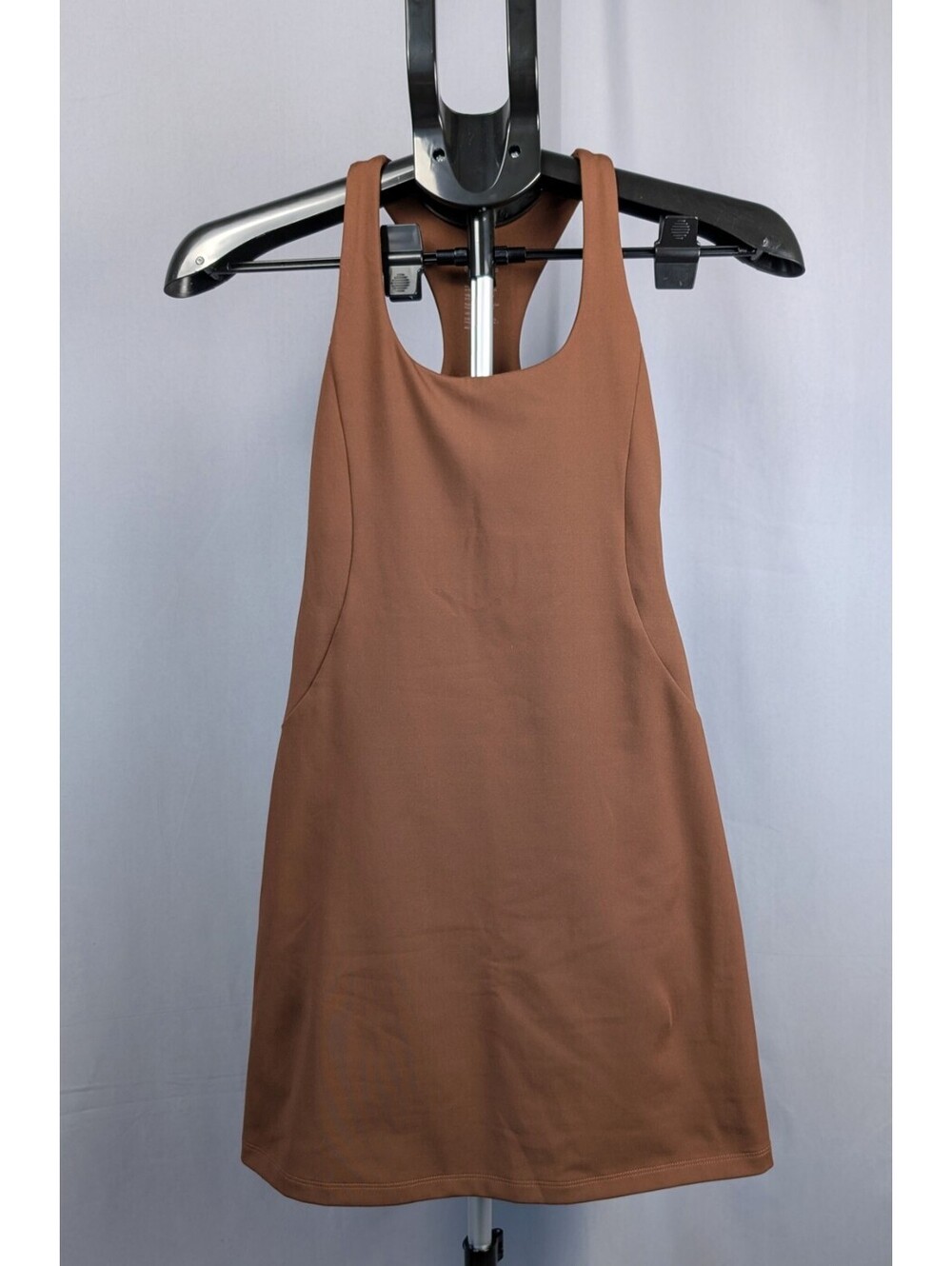 Athleisure Girlfriend Collective Brown Racerback Sport Dress XXS
